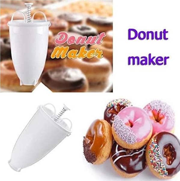 Online Karachi Manual Donut Maker Plastic Doughnut Machine Mould Biscuit Donut Maker Donut-Depositor Made Waffle Dispenser Donut Kitchen Pastry Making Bake Ware DIY Baking Tool