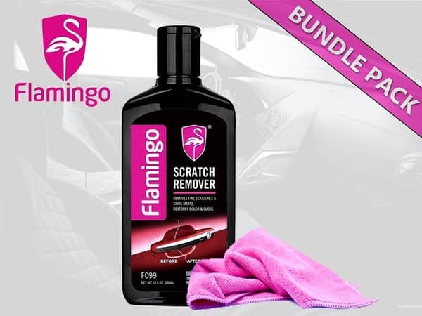 Flamingo Scratch Remover Bundle with Microfiber Cloth - 300ml