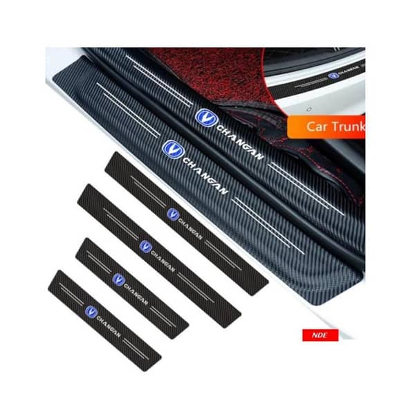 4Pcs Car Door Carbon Fiber Anti Stepping Protection Stickers Changan