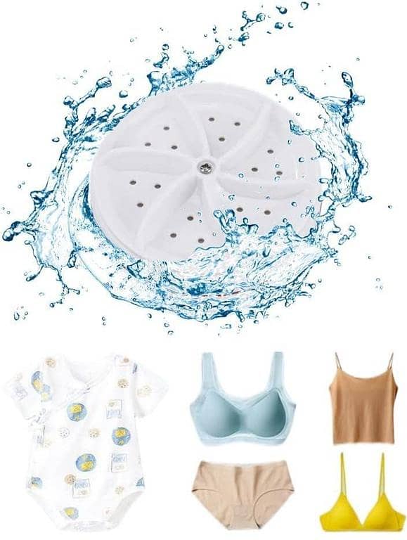 Online Karachi Mini Personal Rotary Washing Machine, Portable Ultrasonic Turbine Technology, USB Washing Machine Personal Laundry Washer Travel Accessories