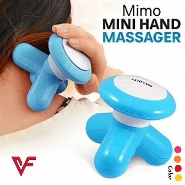 Mimo Mini Handheld Electric Body Massager for Women and Girls - Portable Triangle Vibrational Massager with USB Cable or 3 AAA Batteries