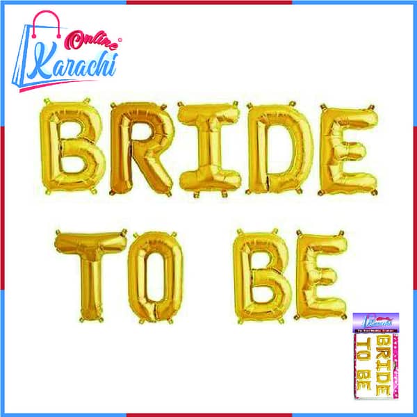 Online Karachi Bride To Be Foil Balloons Set for Bridal Shower Party Backdrop Alphabets Wedding Celebration Decoration Supplies