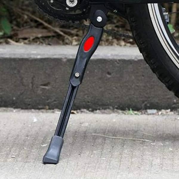 Bicycle Kickstand MTB Adjustable Medium Parking Racks Mountain Aluminum Bike Stand - Black