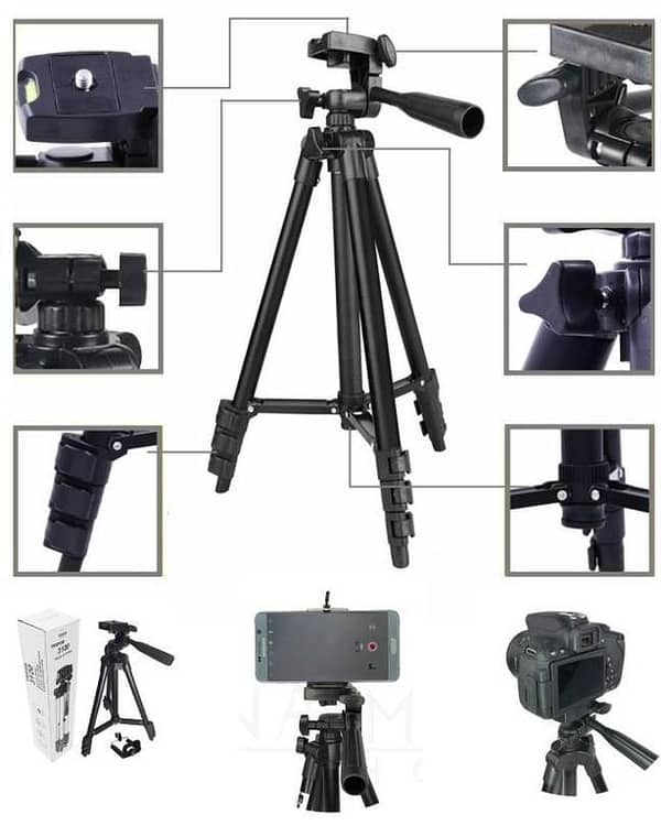 3120 Digital Camera and Camcorder Tripod Stand in Black