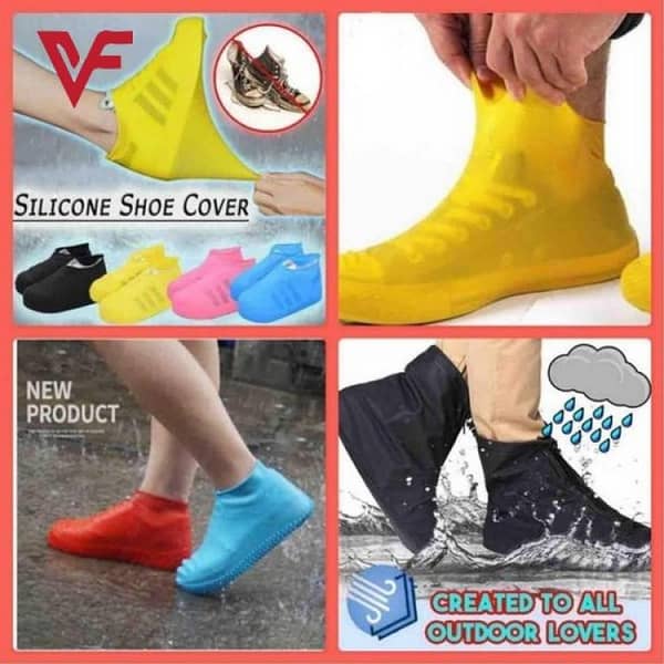 Coolnice Waterproof Reusable Silicone Shoe Covers - Large Size Non-Slip Overshoes