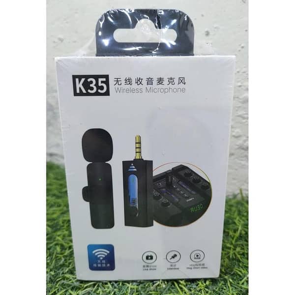 K35 Wireless Single Microphone with 3.5mm Aux Jack