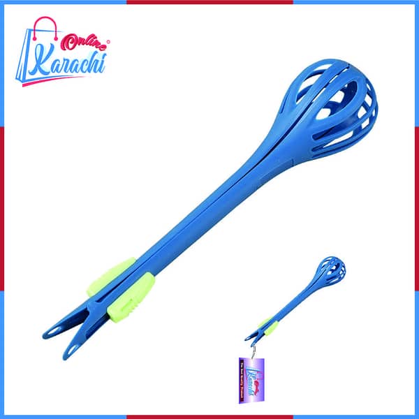 Online Karachi - Multifunctional Manual Egg Beater Two-In-One Kitchen Food Tongs Noodle Tongs