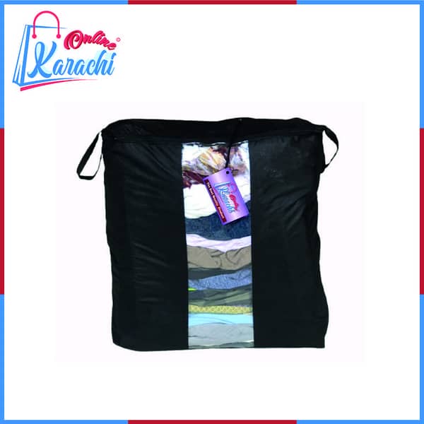 Online Karachi - Cloth Storage Closet Organizer Bag – Water-resistant – Baby Zipper Box - Wardrobe Space Saver - Portable Travelling Gadget for Camping & Outdoor Use Clothing Organiser