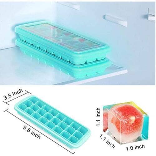 Online Karachi Ice Cube Tray With Lid/ICE CUBE TRAY Easy Push Pop out Square Silicon Ice Cubes Tray