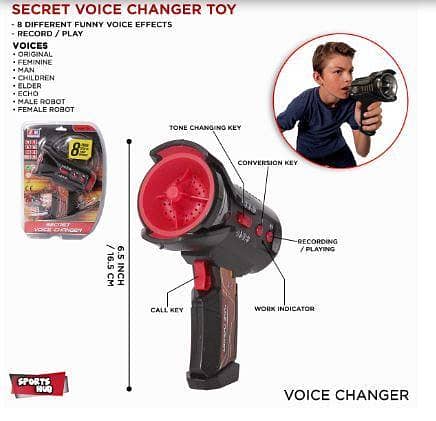 Indoor & Outdoor Play Fun Voice Changing Speaker Play With Friend 8 Different Voices