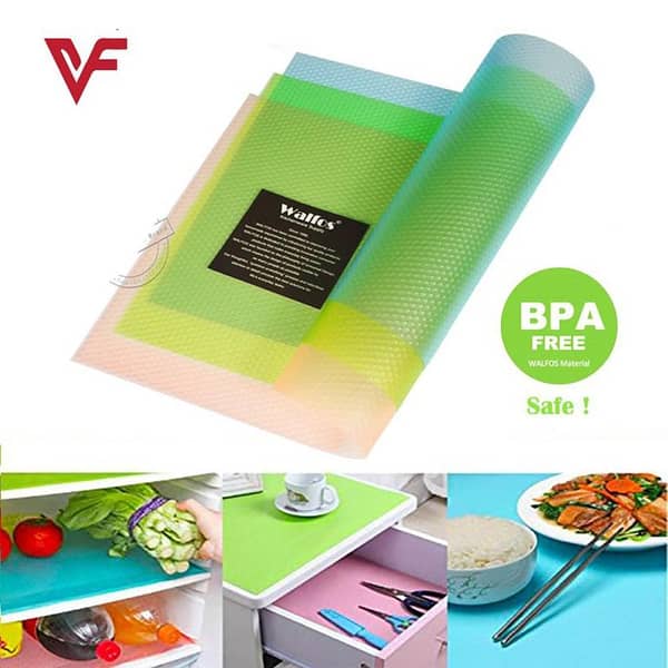 Life Time Usable Nylon Multi-Purpose Mats for Refrigerator Drawers - Waterproof and Antibacterial Mats in Various Colors