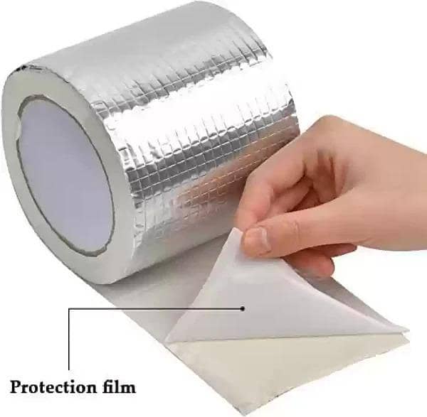 Karachi Online Super Strong Aluminum Water Leakage Sealing Tape - 1.5 Meter Self-Adhesive Waterproof Butyl Tape for Roof and Pipe Repairs