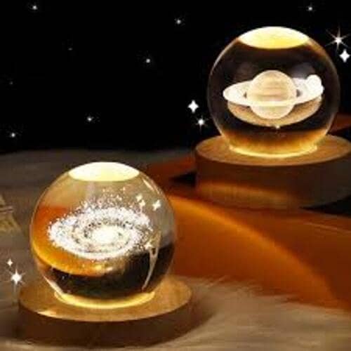 Online Karachi 3D Crystal Ball LED Night Light
