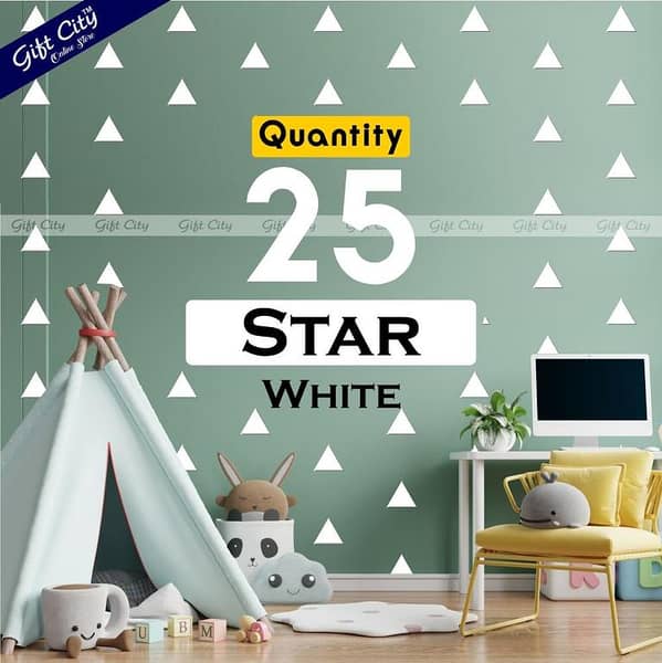 Gift City Star Dots Wall Stickers - Self-Adhesive Home Decor for Bedrooms, Living Rooms, and Kids' Spaces in Various Colors