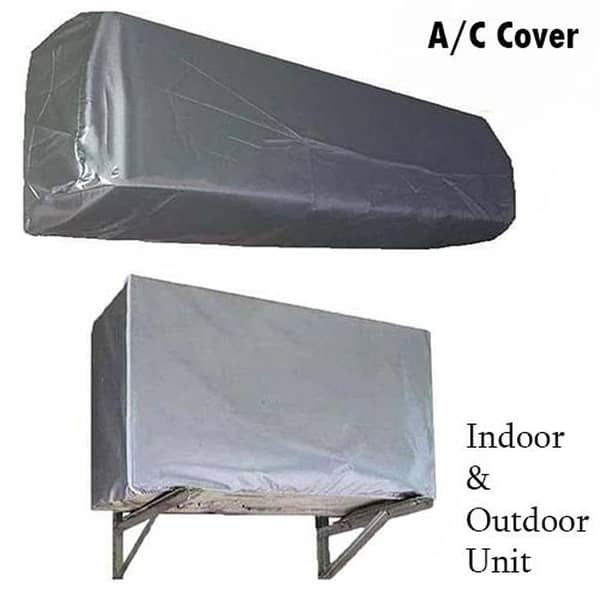 AC Dust Cover For Indoor & Outdoor Unit - Silver (1 Ton)