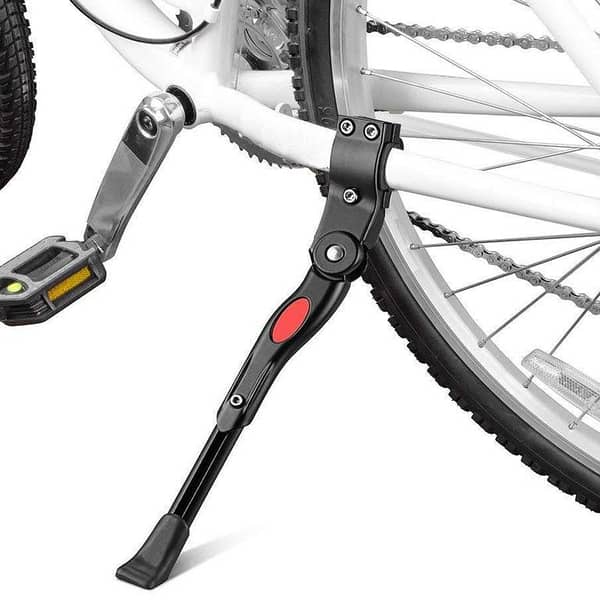Bicycle Kickstand MTB Adjustable Medium Parking Racks Mountain Aluminum Bike Stand - Black