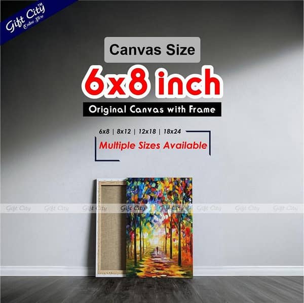 Forest Palette Knife Oil Painting on Canvas by Gift City - Wall Art for Home Decoration in Various Sizes