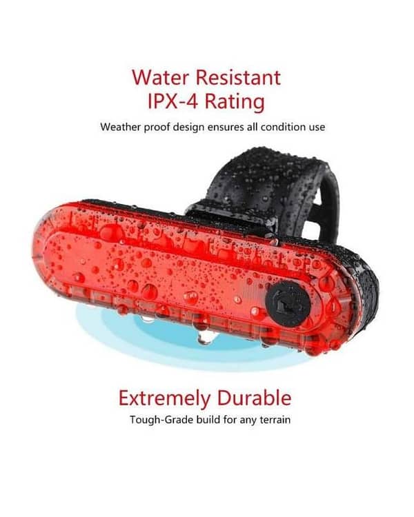 Rechargeable Waterproof Bicycle Waring Rear Tail Light