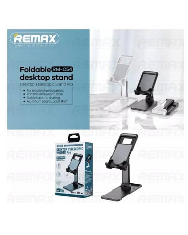 Remax RM-C54 Desktop Telescopic Stand Pro for All Mobile Phones & Tablets within 12 inch Black