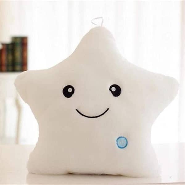 LED Star Pillow Furniture Glow Light Up Cushion Plush Toy Kids Gift Home Decor
