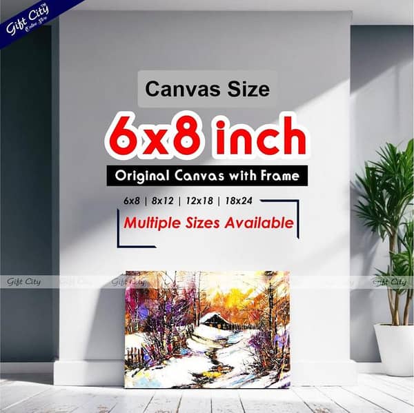 Winter Jungle Canvas Painting by Gift City - Framed Wall Art for Home Decor in Various Sizes