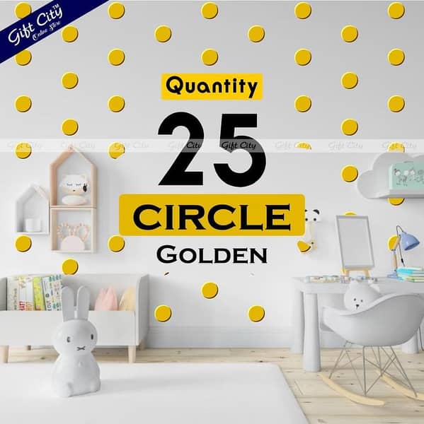 Gift City Golden Circle Dot Stickers - Self-Adhesive DIY Home Decor in Various Colors