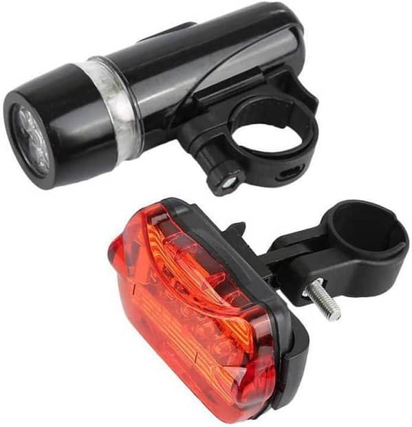 5 LED MTB headlights taillights Bicycle highlight front light and butterfly rear light