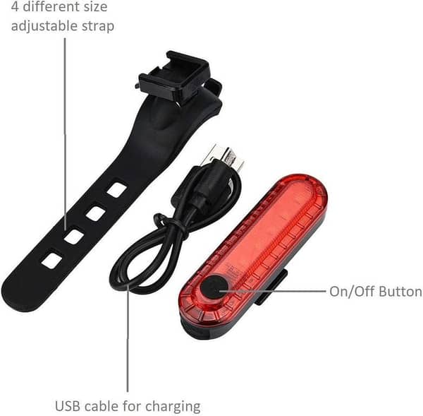 LED Bicycle Tail Light USB Rechargeable Waterproof MTB Light Bike Safety High-brightness