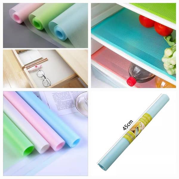 EVA Shelf LinerDurable Cabinet Liner Drawer Liner Refrigerator Pad Table Mat (1 Roll Size 45x150cm