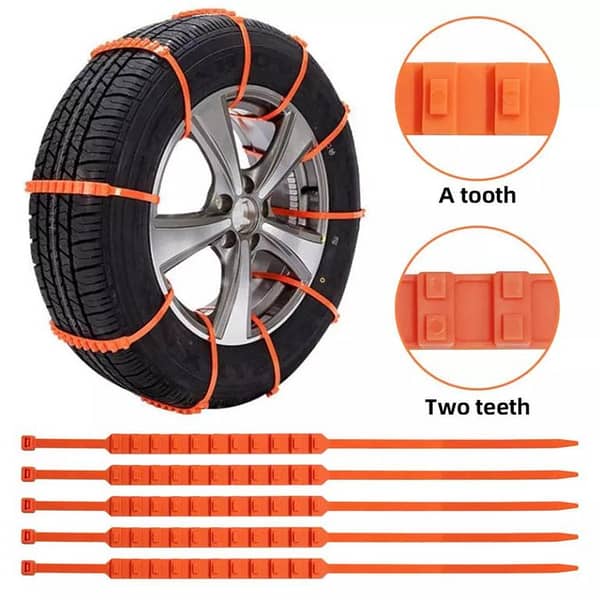 Pack Of 10 Car Winter Tire Anti-skid Snow Clips - Tire Wheels Snow Chains - Wheel Tire Cable Belt Winter Outdoor Emergency Chain - 10 Pcs