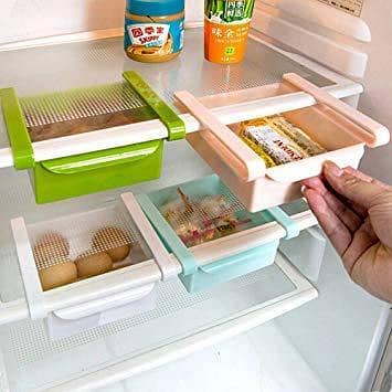 Multifuction Plastic Kitchen Refrigerator Storage Rack Fridge Shelf Tray - Multicolored