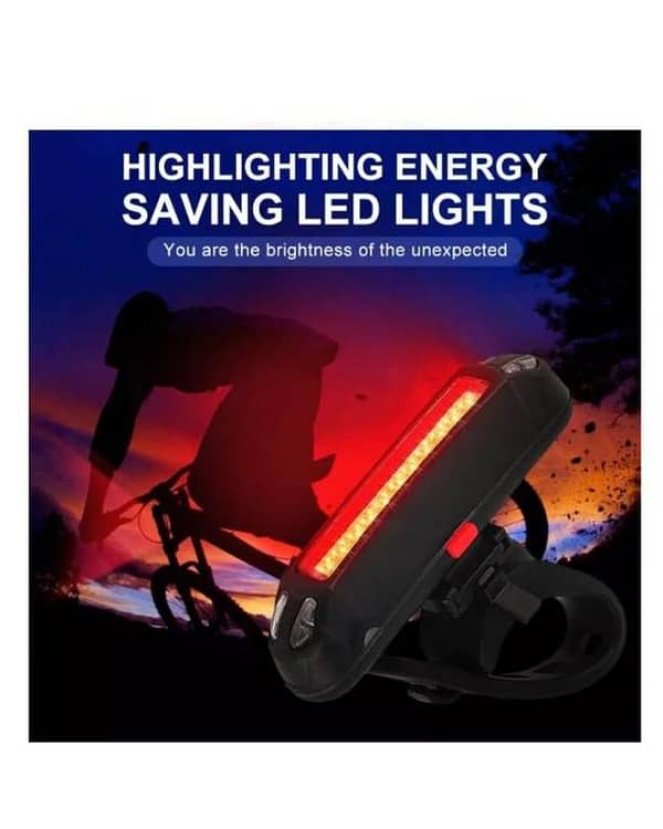 Bicycle Tail Light 6-mode USB Charging Warning Light Mountain Bike Road Light Waterproof Flashlight