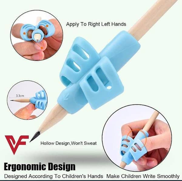 Pack of 2 Grip Writing Posture Correction Writing Posture Trainer Durable Professional Rubber Children Pencil Holder School Supplies Correcting Hand Protector