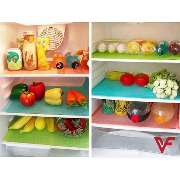Antibacterial and Waterproof Refrigerator Pad - Tailorable Fridge Mats and Drawer Liners for Multi-Purpose Use