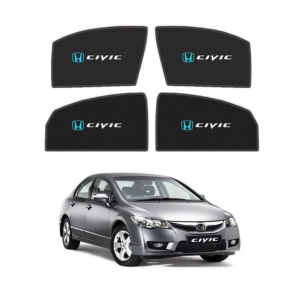 Sun Shades Honda Civic (2006 to 2012) with Logo
