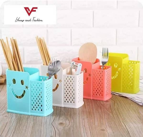 Happy Holder Stationery Organizer - Desktop Pen Storage Box for Office and School