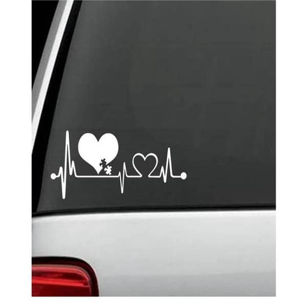 Heartbeat Lifeline Monitor Screen Car Sticker