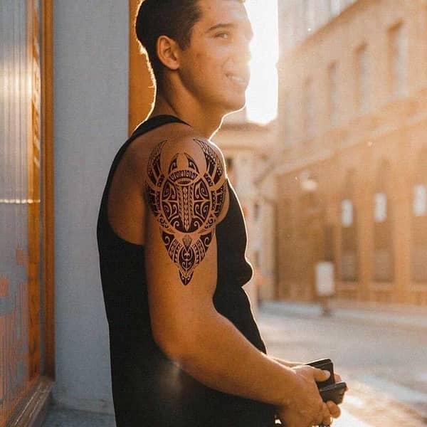 Polynesian Bull Temporary Tattoo