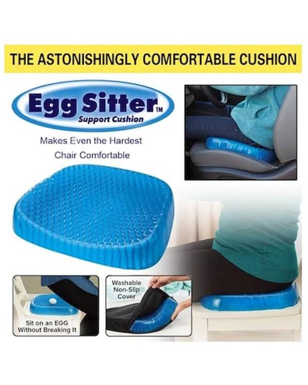 Egg Sitter Seat Cushion with Non-Slip Cover Breathable Honeycomb Design Absorbs Pressure Points