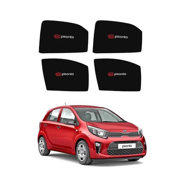 Sun Shades KIA Picanto (2019-2023) with Logo