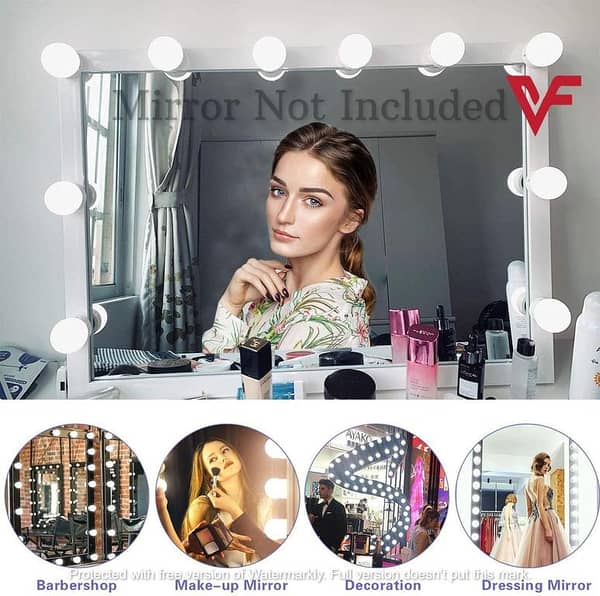 LED Vanity Mirror Light Kit - Adjustable Makeup Lighting for Dressing Table with 10 Brightness Levels & 3 Color Modes