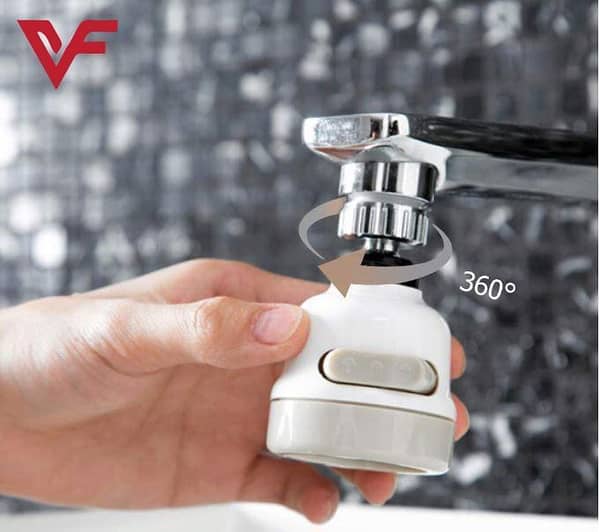 360° Rotatable 3 Modes Adjustment ABS Water Saving Tap Aerator Nozzle Adjustable Faucet Shower Head Filter Sprayer Spout for Kitchen Bathroom