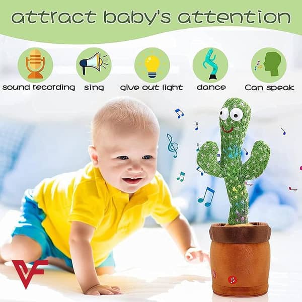 Funny Electronic Shaking Cactus Plush Toy by Cactus - Singing, Dancing, and Twisting Educational Toy with 120 Songs for Kids and Home Decoration
