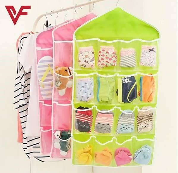 16 Pockets Hanging Bag High Quality Durable Clear Door Hanging Bag Shoe Rack Hanger Practical Storage Tidy Organizer