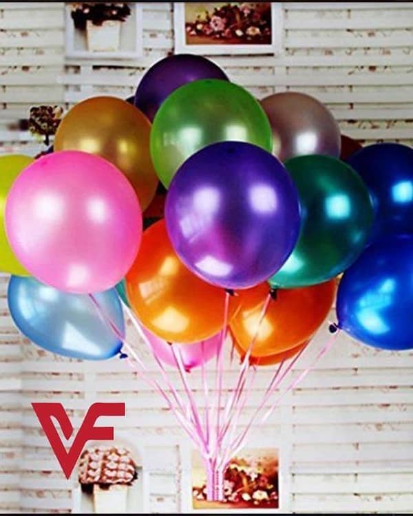 100 PCs Multi Color Balloon 14 Inch Crystal Pearl Shape Latex Birthday Multi color Balloons for Party & Decoration