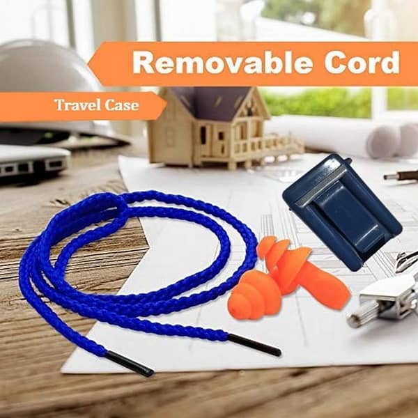 Tree Shaped Silicone Ear Plugs - 1 to 5 Pairs with Travel Case and Removable Strap for Swimming, Sleep, and Noise Reduction