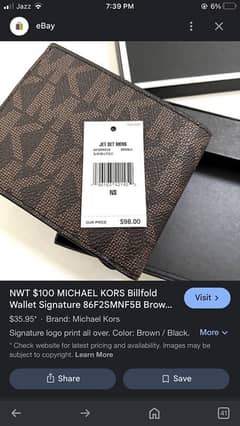 orignial maicheal kors learher wallet