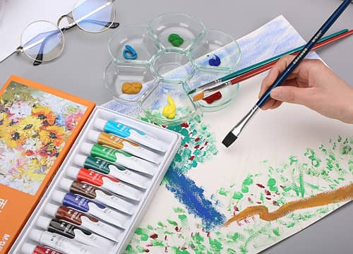 M_G Acrylic Paint Pack of 12 - Acrylic Paints - Pack Of 12 Acrylic Paints - High Quality Acrylic Paints