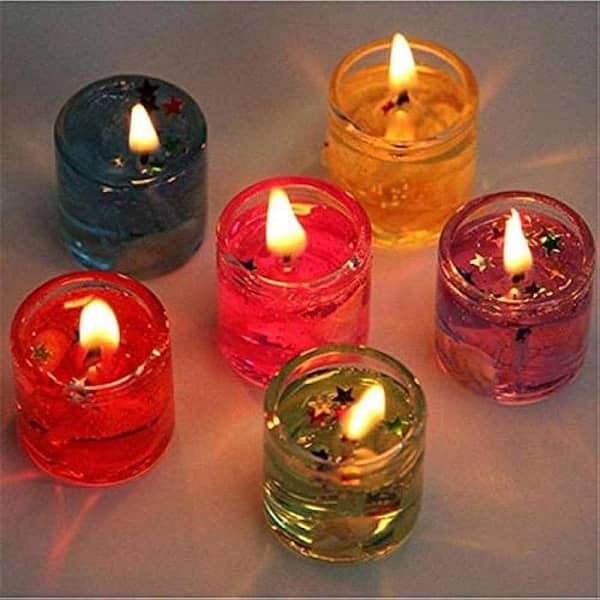 Home Decoration Seashell Jell Glass Candles | Tea Light Candles in Glass Holder