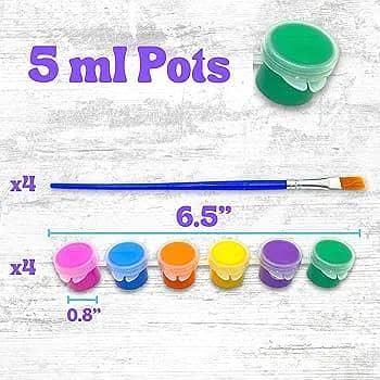 Acrylic Paint Set Waterproof Non Toxic Ceramic DIY Paint with free Brush Kid Painting